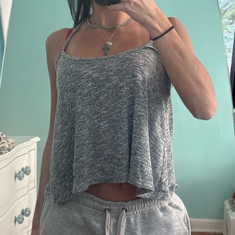 American Eagle Outfitters Heathered Gray Camisole